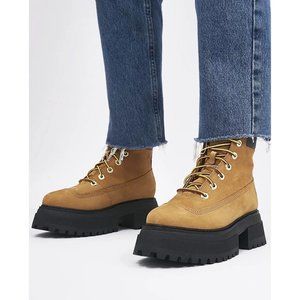 TIMBERLAND BOOTS NEW LACE UP SKY 6" WHEAT PLATFORM LACE-UP SIZE 6.5